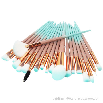 New 20pcs Makeup Brush Sets Dazzle Diamond Rainbow Color Makeup Brush Eye Shadow Brushes Beauty Kit Sets